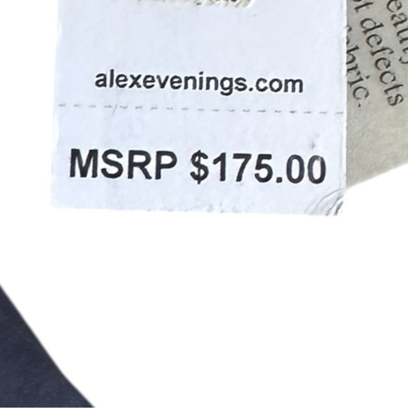 Alex Evenings Navy Blue Faux Wrap Gown 10 Long Formal Evening Dress NWT $175 - Picture 10 of 12